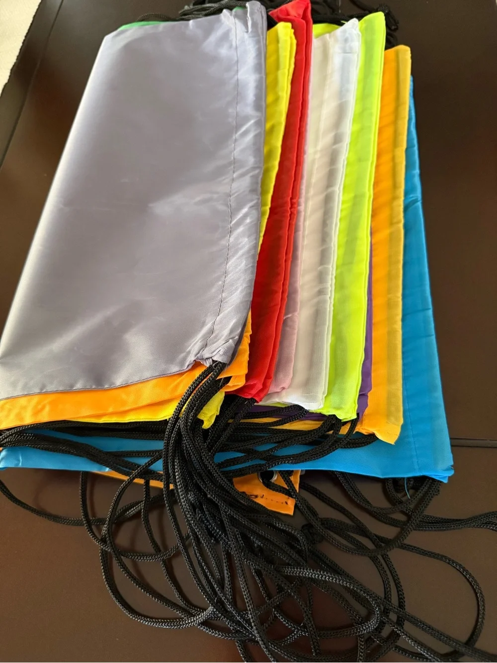Drawstring Gym Sack Multi-use Backpack - Bundle of 12 - Actual Colors in Photos